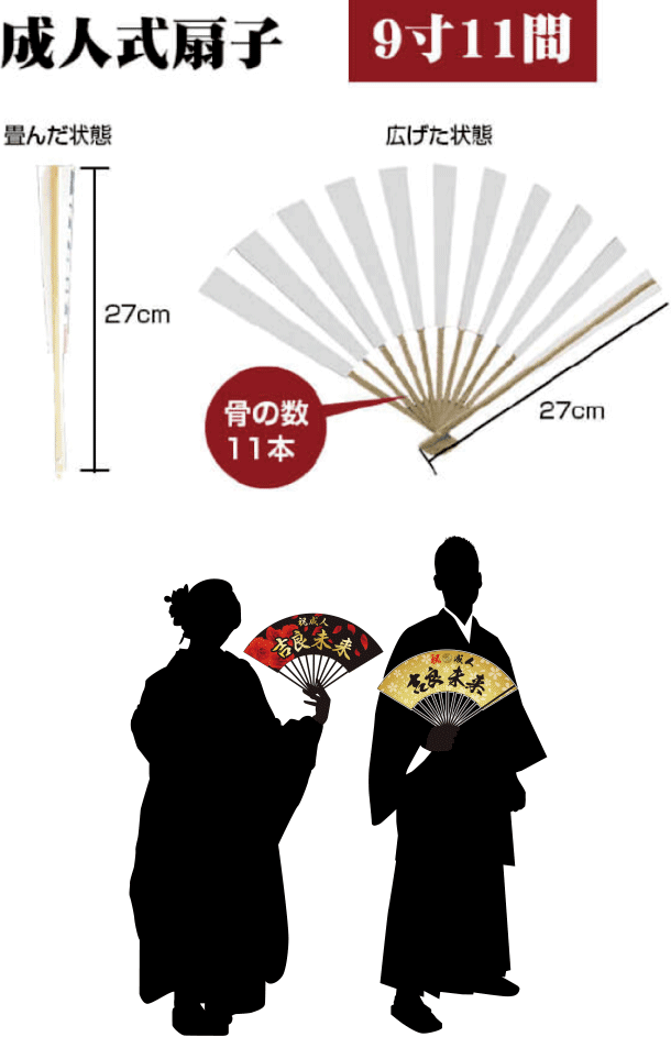 9寸11間：直径27cm 骨の数11本